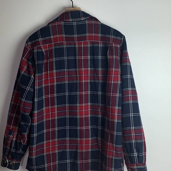 Landsboro. Shirt Jacket Shacket Plaid Button Front Red/Blue/White Womens Size M - Picture 2 of 7